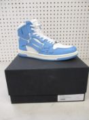 A pair of as new Amiri Skel Top sneakers in powder blue/white (EU 41 - RRP £550).