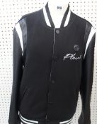 An as new Philipp Plein Signature stripe-trimmed bomber jacket (M - RRP £1,185).