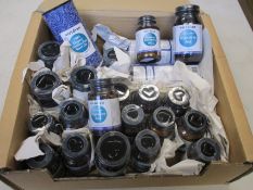 An assortment of Viridian supplements to include grapefruit seed extract, organic golden flax seed