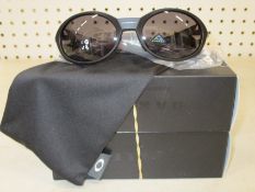 Two boxed as new Oakley Eyejacket Redux sunglasses matte black frame with prizm grey lenses (