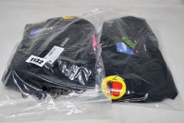 Two sets of women's as new Stolen Goat Fitch Pink Bodyline One bib shorts (M, XL - RRP £98 each).