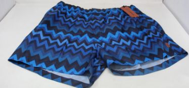 A pair of as new Missoni Mare blue swim shorts (S - RRP £255).