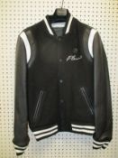 An as new Philipp Plein Signature stripe-trimmed bomber jacket (M - RRP £1,185).