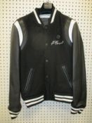 An as new Philipp Plein Signature stripe-trimmed bomber jacket (S - RRP £1,185).