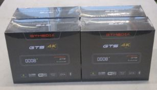 Four boxed as new sealed GT Media GTS Android 6.0 TV Box Amlogic S905D Quad Core 2GB 8GB WiFi 4K,