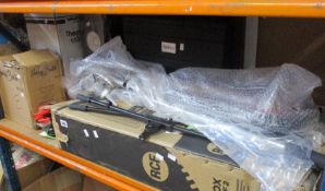 A small quantity of music related items to include a Harley Benton Standard Series electric