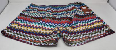 A pair of as new Missoni Mare multi-coloured swim shorts (S - RRP £255).