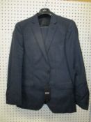 An as new Hugo Boss suit in navy (GB 50).