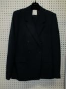 An as new Sandro double breasted jacket in marine (EU 52 - RRP £489).
