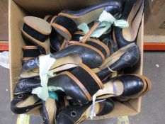 Thirteen pairs of as new (Seconds) black leather/suede Lungta de fancy heels (Various sizes).