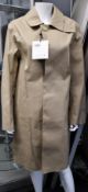 An as new Mackintosh Oxford coat in fawn (EU 36 - RRP £995).