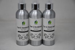 Twenty five bottles of Zyzven Naturals scar and stretchmark lotion (150ml).