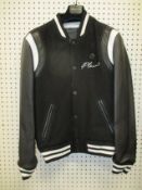 An as new Philipp Plein Signature stripe-trimmed bomber jacket (L - RRP £1,185).