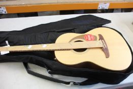 An as new Fender Sonoran Mini acoustic guitar.