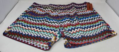 A pair of as new Missoni Mare multi-coloured swim shorts (XL - RRP £255).