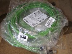 Four as new Sick Plug Connector and Cable, M12 to RJ45 (YM2D24).