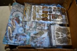 A large quantity of as new scrapbooking material to include Stamperia - Sir and Lady Vagabond -