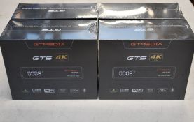 Four boxed as new sealed GT Media GTS Android 6.0 TV Box Amlogic S905D Quad Core 2GB 8GB WiFi 4K,