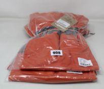 Five as new Gasp Pro Logo T-shirts in flame (S, M, L, XL, XXL - RRP £49 each).