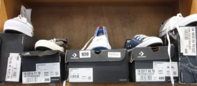 Five pairs of assorted as new Converse footwear.