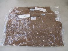 Two as new Calvin Klein superior wool crew neck sweaters in caramel (XL).