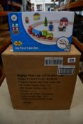 Twelve boxed as new Bigjigs My First Train set.