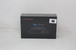 Five boxed as new GT Media G2 Android 2G + 16G 4K ultra HD smart TV box.