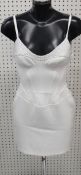 An as new David Koma Cady crystal embellished mini dress in white (UK 8 - RRP £1121).