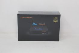 Five boxed as new GT Media G2 Android 2G + 16G 4K ultra HD smart TV box.
