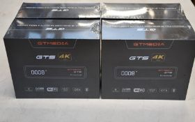 Four boxed as new sealed GT Media GTS Android 6.0 TV Box Amlogic S905D Quad Core 2GB 8GB WiFi 4K,
