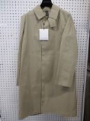 An as new Mackintosh Oxford coat in fawn (EU 38 - RRP £995).