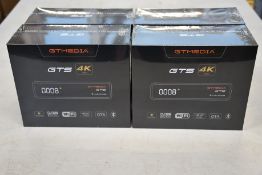 Four boxed as new sealed GT Media GTS Android 6.0 TV Box Amlogic S905D Quad Core 2GB 8GB WiFi 4K,