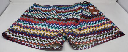 A pair of as new Missoni Mare multi-coloured swim shorts (S - RRP £255).