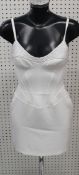 An as new David Koma Cady crystal embellished mini dress in white (UK 12 - RRP £1121).