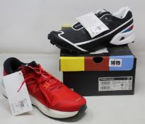 Two pairs of as new Salomon trainers; Streetcross (UK 10) and Sonic 4 Confidence (UK 10).