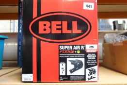 A Bell Super Air R - Flex Spherical bicycle helmet in black (M).