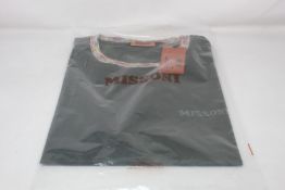 An as new Missoni print crew neck T-shirt in green (M - RRP £160).
