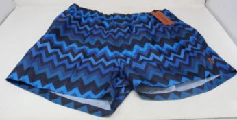 A pair of as new Missoni Mare blue swim shorts (M - RRP £255).