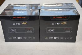 Four boxed as new sealed GT Media GTS Android 6.0 TV Box Amlogic S905D Quad Core 2GB 8GB WiFi 4K,