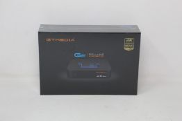 Five boxed as new GT Media G2 Android 2G + 16G 4K ultra HD smart TV box.
