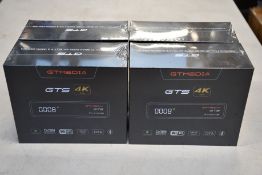 Four boxed as new sealed GT Media GTS Android 6.0 TV Box Amlogic S905D Quad Core 2GB 8GB WiFi 4K,