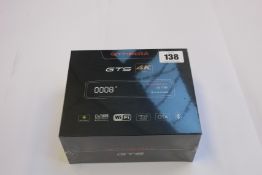 Four boxed as new sealed GT Media GTS Android 6.0 TV Box Amlogic S905D Quad Core 2GB 8GB WiFi 4K,