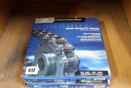 Two as new Donghua 1 x 5m high quality roller chains.