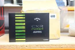 Six boxes of twelve as new Callaway CXR Power Golf Balls.