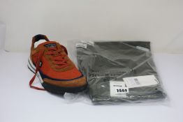 A pair of as new Scotch & Soda trainers (EU 44) together with a Scotch & Soda polo shirt (XL), T-