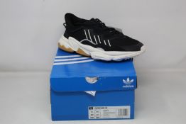 Two pairs of women's as new Adidas Ozweego trainers (UK 4, 4.5).