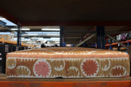 A Francesca Gentilli Suzani ottoman (Size 86x74cm, screw-on legs are not included).