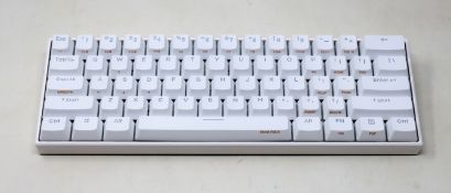 A boxed as new ANNE PRO 2 RGB Backlit 60% Wired/Wireless Mechanical Keyboard in White (Gateron/Brown