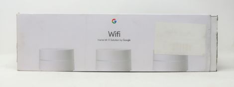 A boxed as new Google Wi-Fi Whole Home System Triple Pack (Box opened, damaged box/packaging) (UK