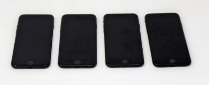 SOLD FOR PARTS: Four pre-owned Apple iPhone 7 (AT&T/T-Mobile/Global/A1778) 32GB in Black (iCloud